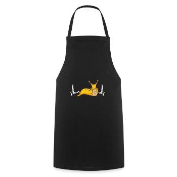 Banana Snail Snail - Cooking Apron - black - Front - AI Model Male 185 dark (185cm)