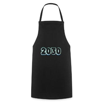 2030 - Cooking Apron - black - Front - AI Model Male 185 dark (185cm)