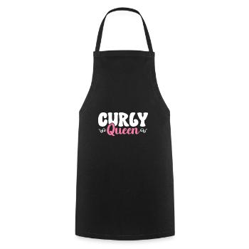 Curly Hair Afro Curls Natural Hair - Cooking Apron - black - Front - AI Model Male 185 dark (185cm)