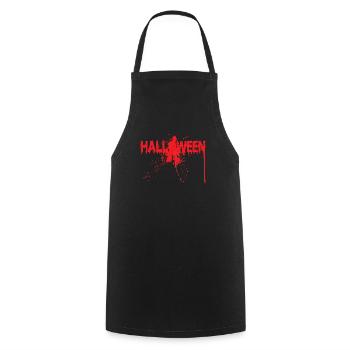Blutiger Halloween Schriftzug Splatter - Kochschürze - Schwarz - Vorne - AI Model Male 185 dark (185cm)