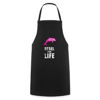 extinction rebellion just rebel - Cooking Apron - black - Front - AI Model Male 185 dark (185cm)