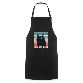 Funny Meme for I am not a Cat - Cooking Apron - black - Front - AI Model Male 185 dark (185cm)