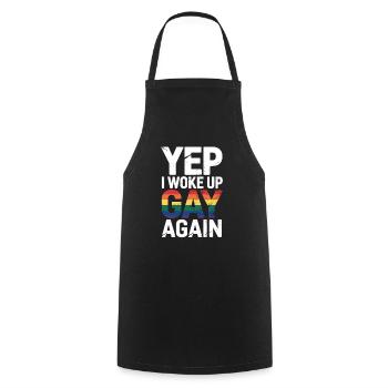 Pride in the Morning – Chemise LGBTQ - Tablier de cuisine - noir - Devant - AI Model Male 185 dark (185cm)