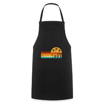 Retro since Juli 1995 - Geburtstag im Juli - Kochschürze - Schwarz - Vorne - AI Model Male 185 dark (185cm)