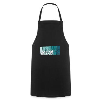 Fishing Evolution Dad Fisherman for Father's Day - Cooking Apron - black - Front - AI Model Male 185 dark (185cm)