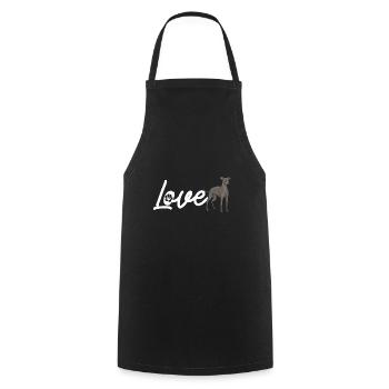 Italian Greyhound Greyhound Dogs - Cooking Apron - black - Front - AI Model Male 185 dark (185cm)