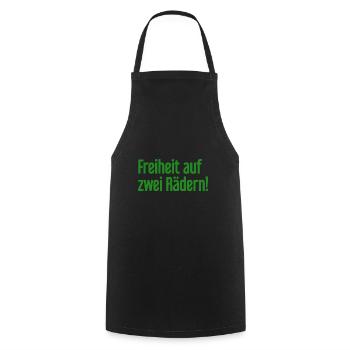 Freedom on Two Wheels - Cyclist Design - Cooking Apron - black - Front - AI Model Male 185 dark (185cm)