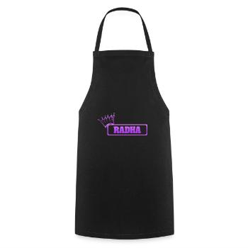 Daughter Radha - Cooking Apron - black - Front - AI Model Male 185 dark (185cm)
