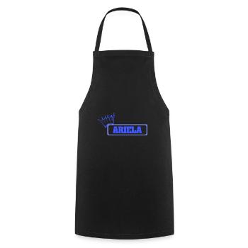 Daughter Ariela - Cooking Apron - black - Front - AI Model Male 185 dark (185cm)