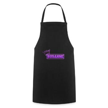 Geschenk für Susanne - Kochschürze - Schwarz - Vorne - AI Model Male 185 dark (185cm)