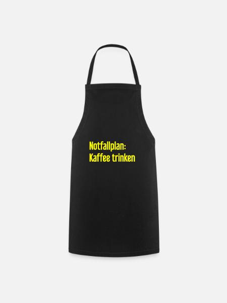 Kaffee-Notfallplan - Kochschürze - Schwarz
