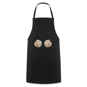 Concha Hispanic Mexican Pan Dulce - Cooking Apron - black - Front - AI Model Male 185 dark (185cm)