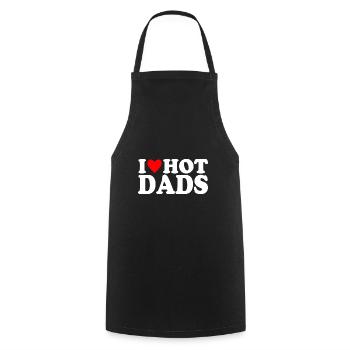 I Love Hot Dads - Kochschürze - Schwarz - Vorne - AI Model Male 185 dark (185cm)