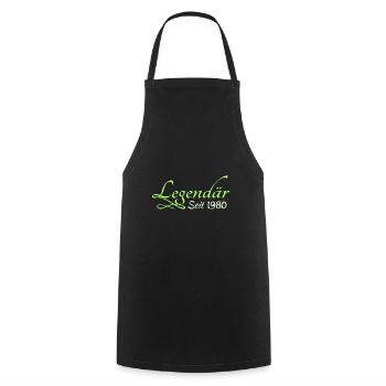 Legendary 1980 - Cooking Apron - black - Front - AI Model Male 185 dark (185cm)