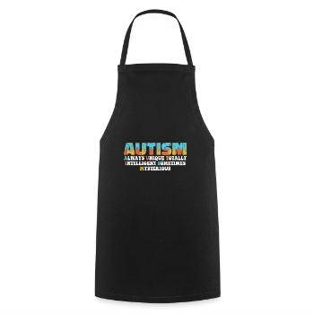 Autism Awareness Month Puzzle Always Unique And - Cooking Apron - black - Front - AI Model Male 185 dark (185cm)