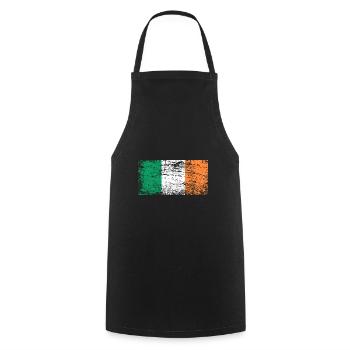 Drapeau de l’Irlande - Tablier de cuisine - noir - Devant - AI Model Male 185 dark (185cm)