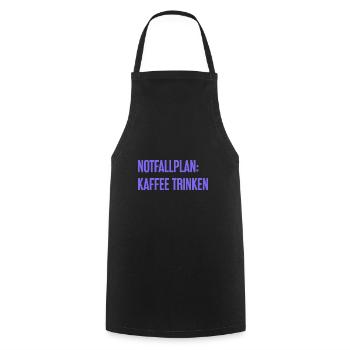 Kaffee-Notfallplan - Kochschürze - Schwarz - Vorne - AI Model Male 185 dark (185cm)