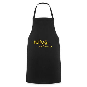 Klaus - Kochschürze - Schwarz - Vorne - AI Model Male 185 dark (185cm)