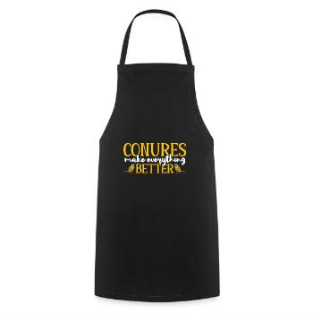 Molinasittich Parrot Bird Sun Parakeet - Cooking Apron - black - Front - AI Model Male 185 dark (185cm)