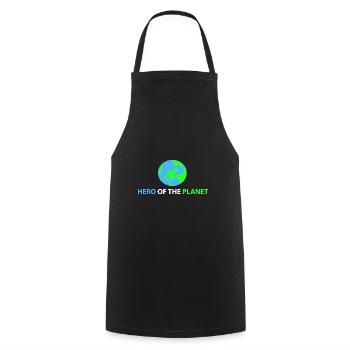 Héros de la planète - Tablier de cuisine - noir - Devant - AI Model Male 185 dark (185cm)