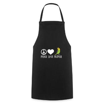Budgerigar Perruche Oiseau Cadeau pour animaux de compagnie - Tablier de cuisine - noir - Devant - AI Model Male 185 dark (185cm)