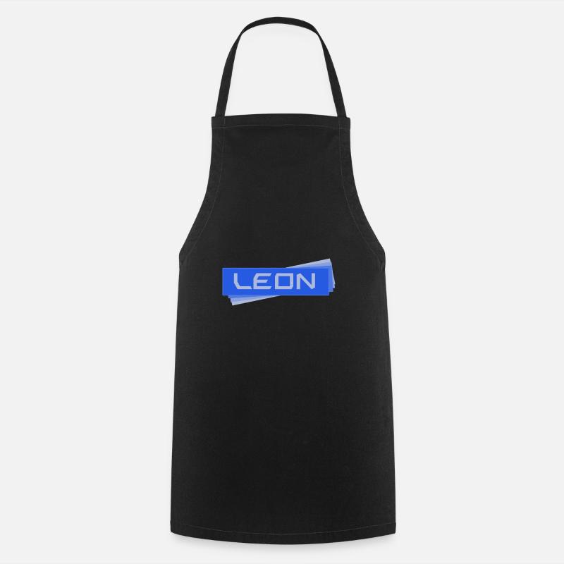 Gift for leon - Cooking Apron - black