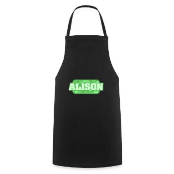 Gift for Alison - Cooking Apron - black - Front - AI Model Male 185 dark (185cm)