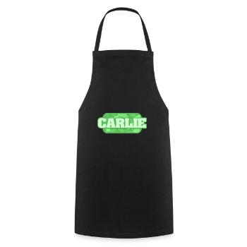 Carlie as Health - Cooking Apron - black - Front - AI Model Male 185 dark (185cm)