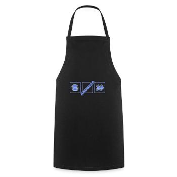 Andreas as a birth - Cooking Apron - black - Front - AI Model Male 185 dark (185cm)
