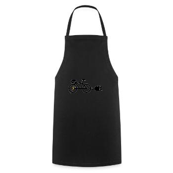 Electric Bike Cycling Biker E-Bike - Cooking Apron - black - Front - AI Model Male 185 dark (185cm)