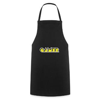 I Am A Gamer - Cooking Apron - black - Front - AI Model Male 185 dark (185cm)