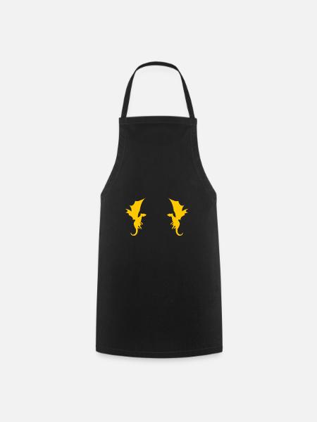 Motif Dragon Dragon - Tablier de cuisine - noir