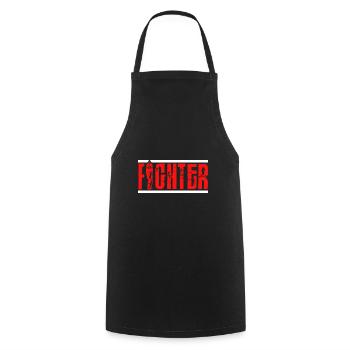 Kickboxing Boxer Kickboxer Fighter Training Coach - Cooking Apron - black - Front - AI Model Male 185 dark (185cm)