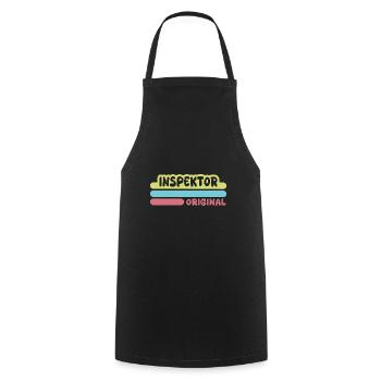 Gift for Inspector - Cooking Apron - black - Front - AI Model Male 185 dark (185cm)