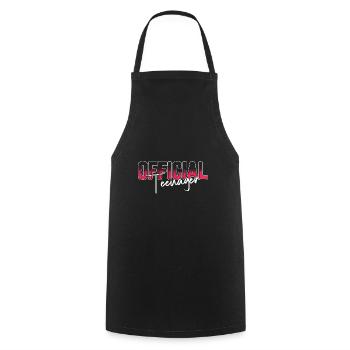 Official Teenager - Cooking Apron - black - Front - AI Model Male 185 dark (185cm)