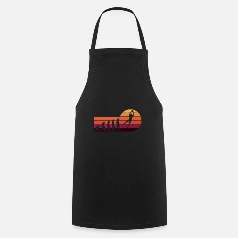 Rugby Ball Sport Player Retro Evolution Rugby Team - Tablier de cuisine - noir