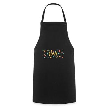 Gift for levi - Cooking Apron - black - Front - AI Model Male 185 dark (185cm)