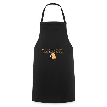 Ma gamme vocale! - Tablier de cuisine - noir - Devant - AI Model Male 185 dark (185cm)