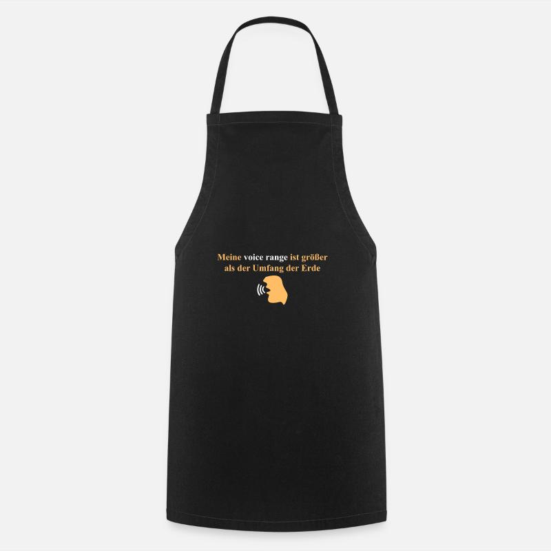My Voice Range! - Cooking Apron - black