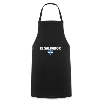 El Salvador Drapeau salvadorien - Tablier de cuisine - noir - Devant - AI Model Male 185 dark (185cm)