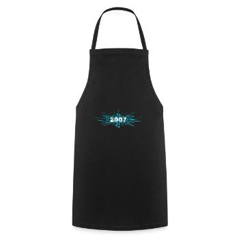 2007 - Tablier de cuisine - noir - Devant - AI Model Male 185 dark (185cm)