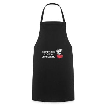 I got a Caffeeeling Lustige Kaffee Sprüche Parodie - Kochschürze - Schwarz - Vorne - AI Model Male 185 dark (185cm)