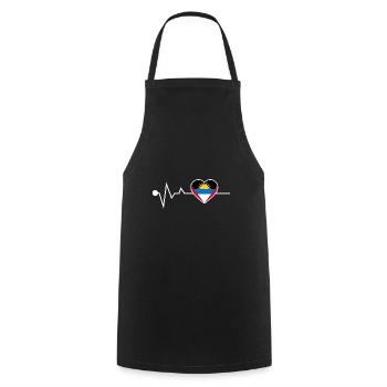 Antigua and Barbuda flag - Cooking Apron - black - Front - AI Model Male 185 dark (185cm)
