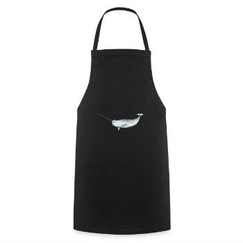 Narwhal Unicorn Whale - Cooking Apron - black - Front - AI Model Male 185 dark (185cm)