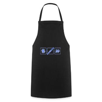 Damian as a birth - Cooking Apron - black - Front - AI Model Male 185 dark (185cm)