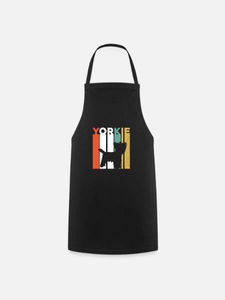 Yorkshire Terrier vintage Yorkie owner gift - Cooking Apron - black