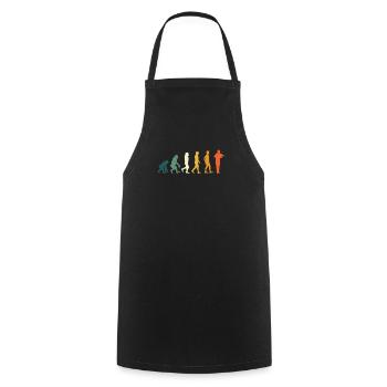 Violinist vintage Evolution violin musician gift - Cooking Apron - black - Front - AI Model Male 185 dark (185cm)