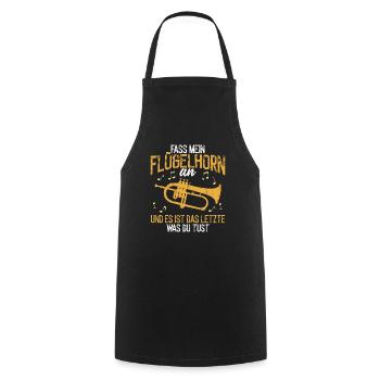 Bugle Musicien d’instrument de musique - Tablier de cuisine - noir - Devant - AI Model Male 185 dark (185cm)