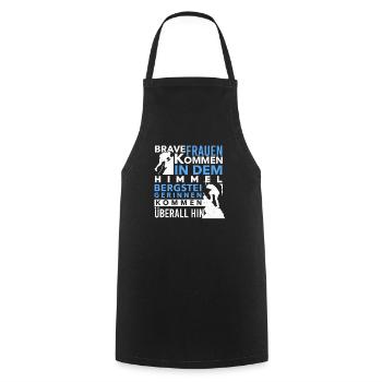Alps Hiking Saying Mountaineer - Cooking Apron - black - Front - AI Model Male 185 dark (185cm)