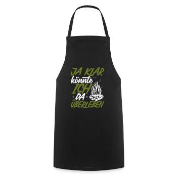 Bushcraft Suvival Equipment Knife Bushcrafting - Cooking Apron - black - Front - AI Model Male 185 dark (185cm)